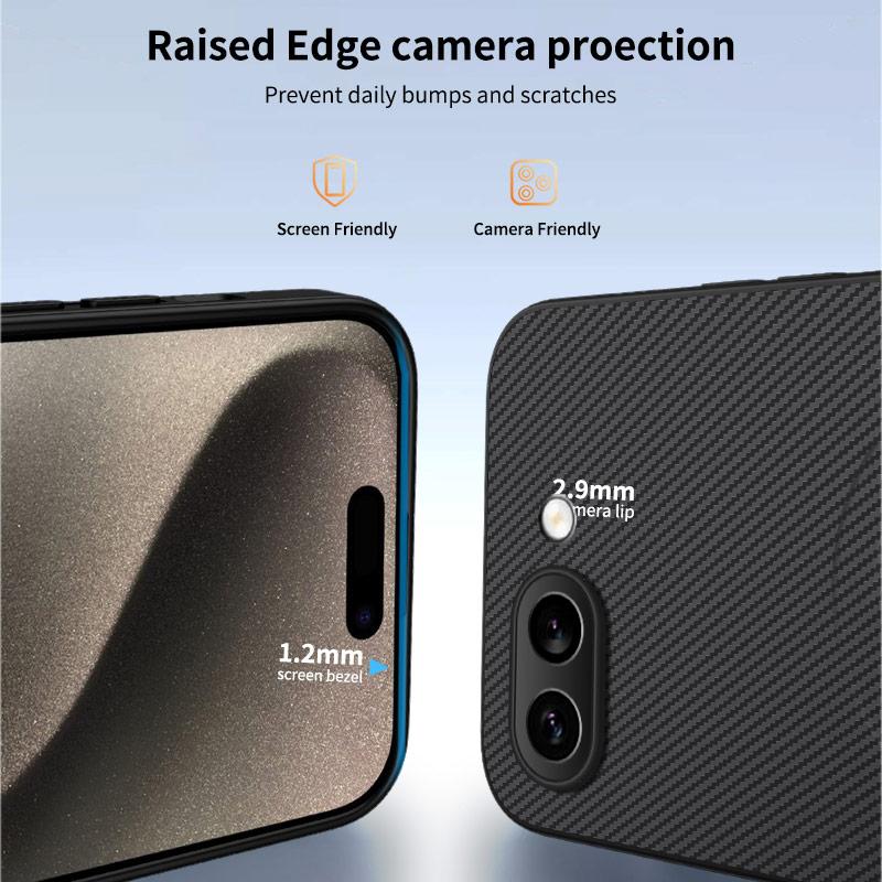 For Google Pixel 9a Magnetic Case WANLONFENG TQ1 Series Carbon Fiber Texture PC TPU Phone Cover with 2Pcs Screen Films