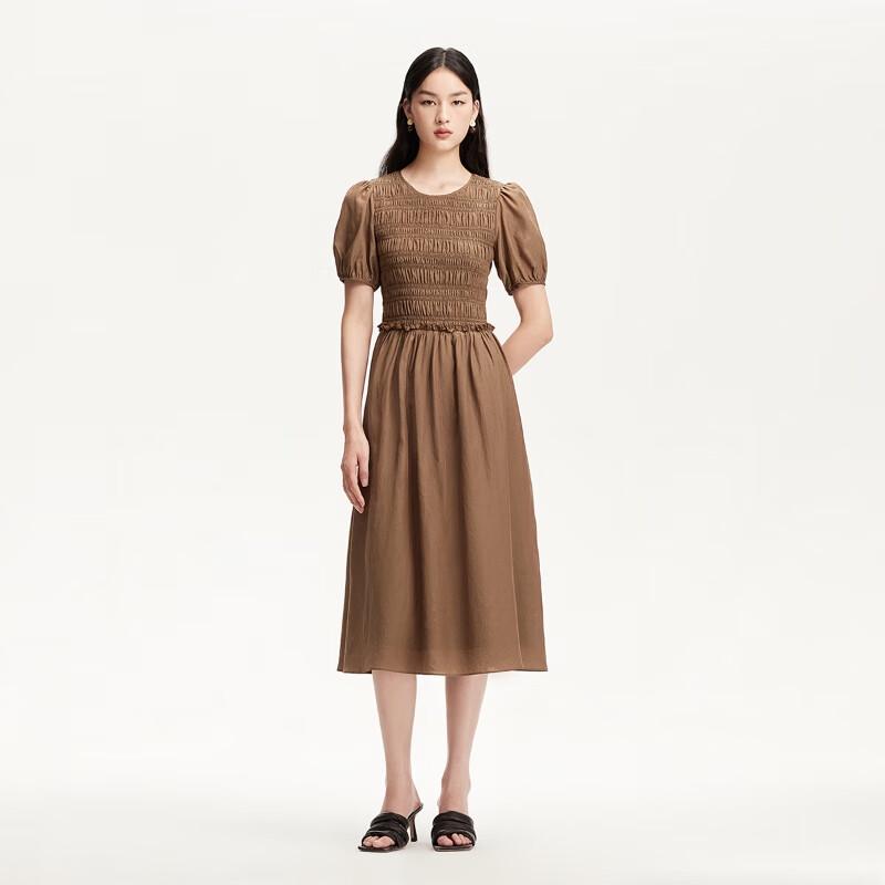 VEROMODA Women's Pleated A-line Maxi Dress