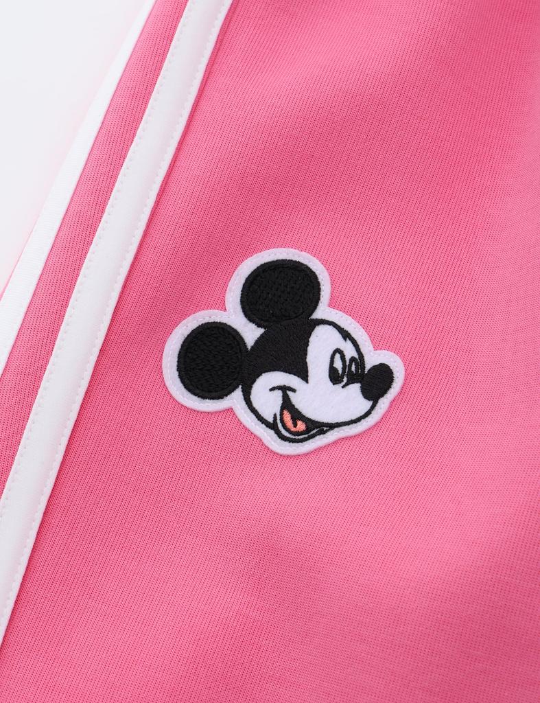 Adidas Disney Micky Maus Jogginganzug und Hosen Set Clear Pink Fusion J110 Kinder (KLW13) - Oberteil Rosa/Weiß, Unterteil F23/Weiß (IQ4799)