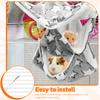 2Pcs Ferret Hammock Flannel 3 Tiers Hamster Hammock Small Pet Cage Accessories Plush Warm Bed Sleeping Bag for Guinea Chinchilla