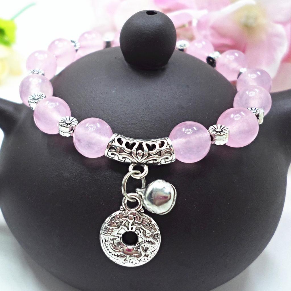 Red Agate Crystal Beaded Bracelet for Women - Handcrafted Couple Jewelry
