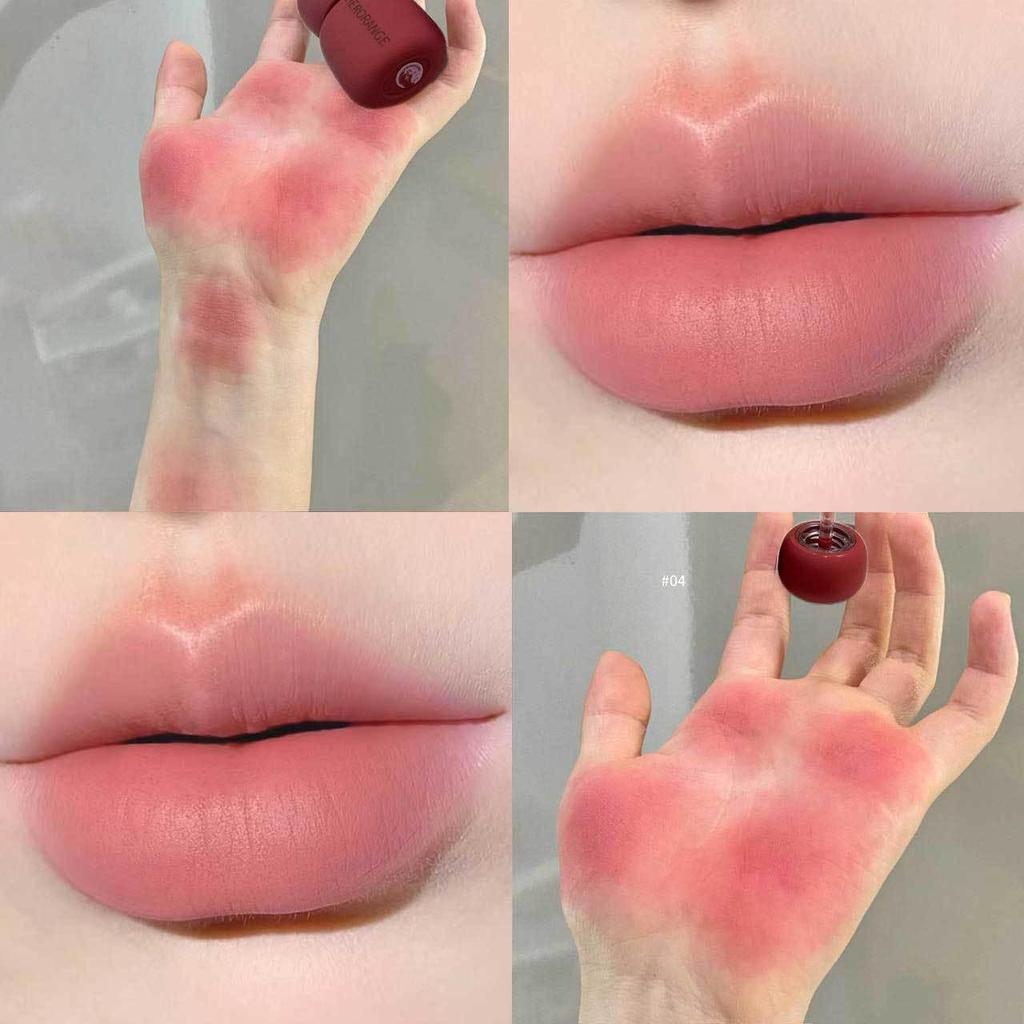 HERORANGE Silk Mist: Color-Locking Matte Lip Mud - Non-Stick, Whitening Lipstick for Cross-Border Makeup