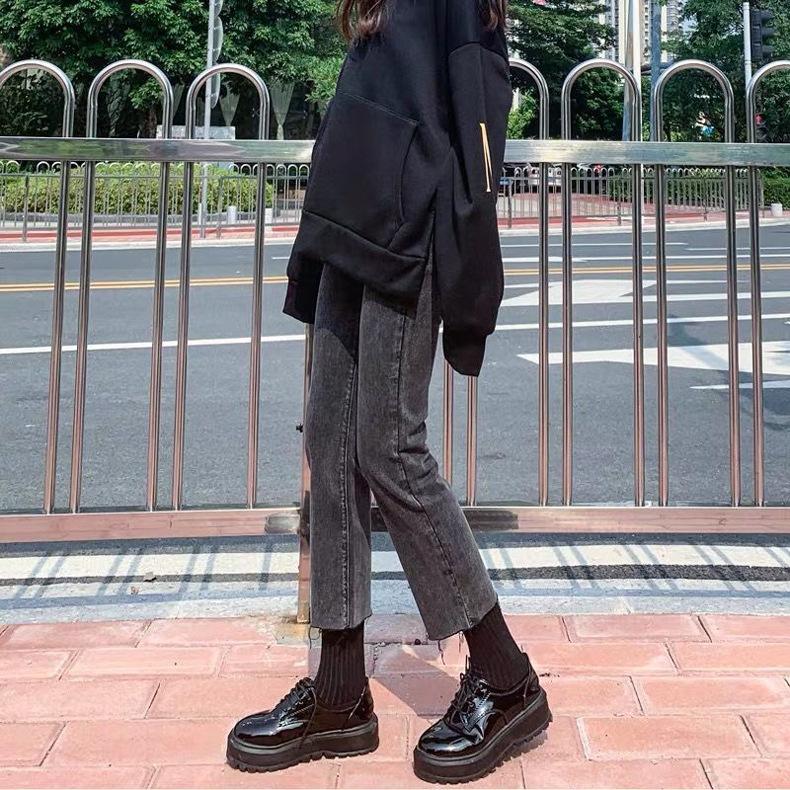 High Stretch Jeans for Women Autumn and Winter Slim Fit High Waist Straight Leg Jeans