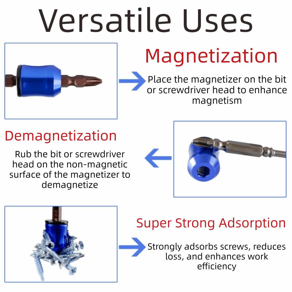 Aluminum Zinc Zinc Alloy Magnetizer Demagnetizer Magnetic Ring Drill Bit Set  Maintenance Tools