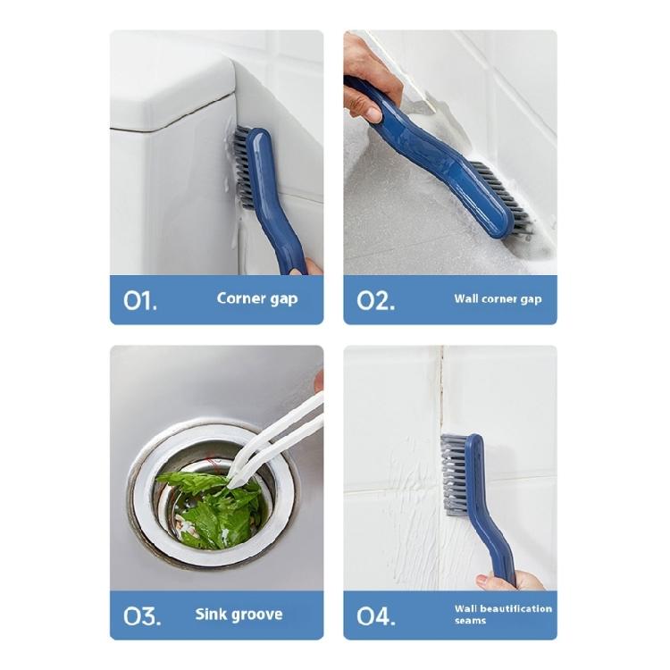 Multiuse Stiff Bristle Bathroom Brush With BuiltIn Hair Remover For Tight Space Corners Floor Efficient Cleaning 2Pcs