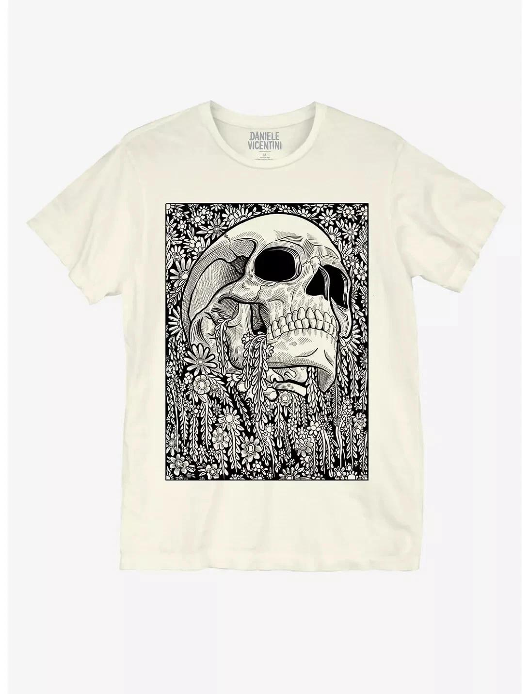 

Daniele Vicentini Juniors Skull Flowers Boyfriend Fit Shirt NWT XS, S, 2XL M