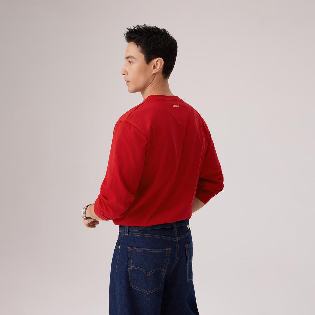 Levis Year Of The Horse Limited Edition Standard Print Casual Comfortable Simple Red T-Shirt Unisex Tops 006PN-0001