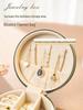 In Stock: Portable Velvet Round Jewelry Storage Box for Necklaces and Earrings