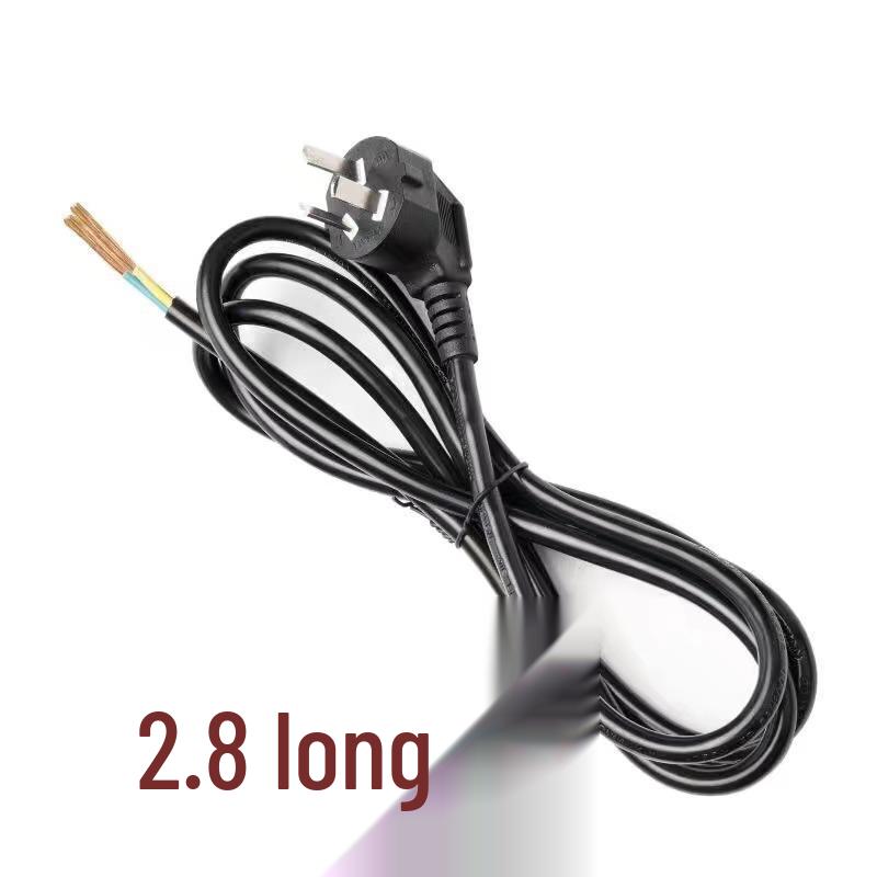 Three-Core Electrical Power Cord with Outdoor Plug and Integrated Three-Prong Connector