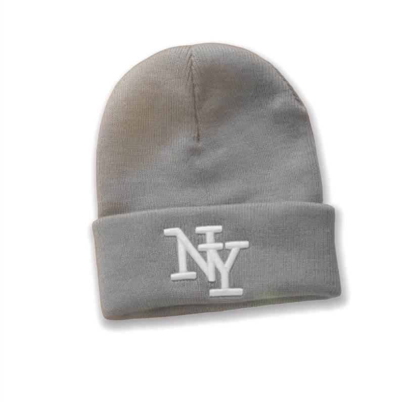 Autumn/Winter Unisex Knit Ski Beanie - Warm NY Wool Pull-On Hat