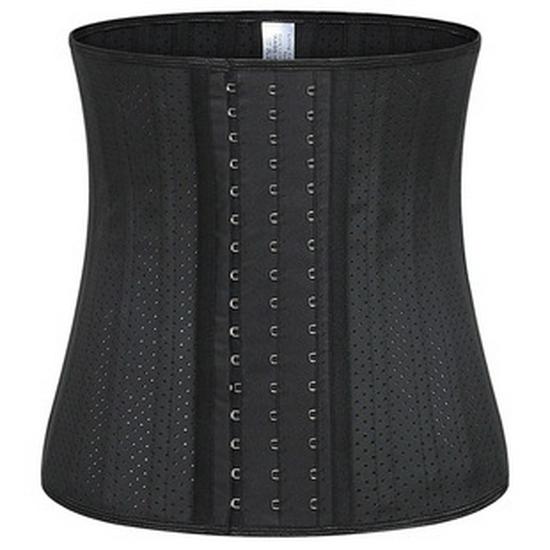 Matte Rubber Waist Trainer: 25 Steel Bone Sports Shaper for Women's Fitness.