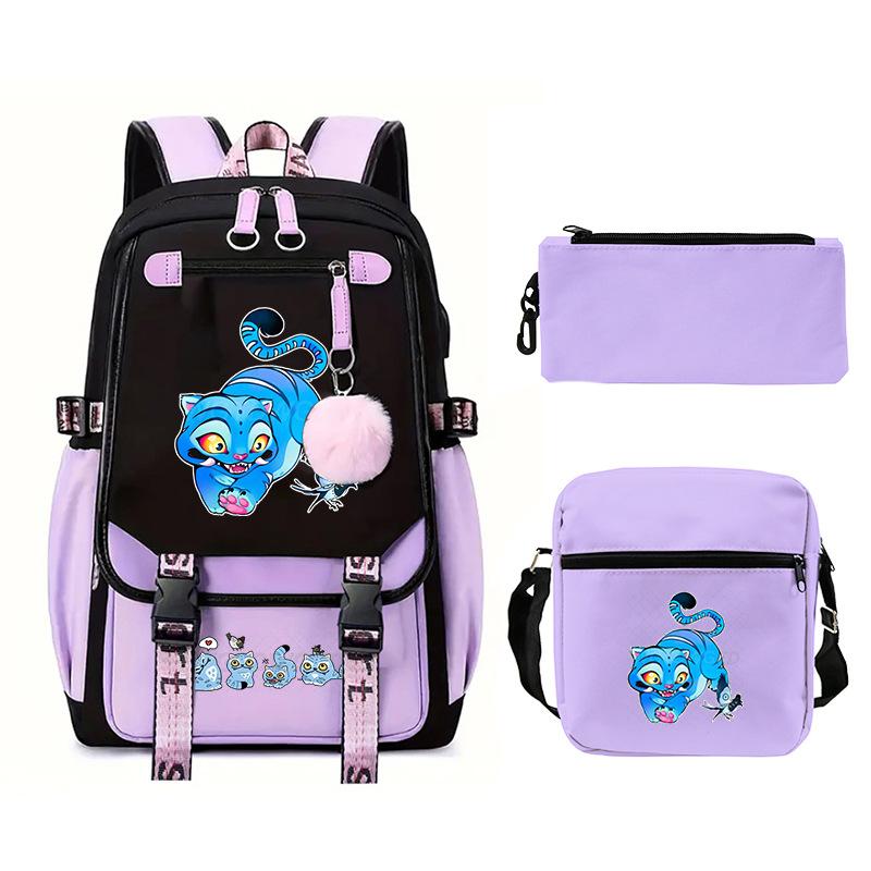 Animation Cartoon Personalized Printing Large Capacity Children'S Backpack Primary And Secondary School Schoolbag Leisure Suit