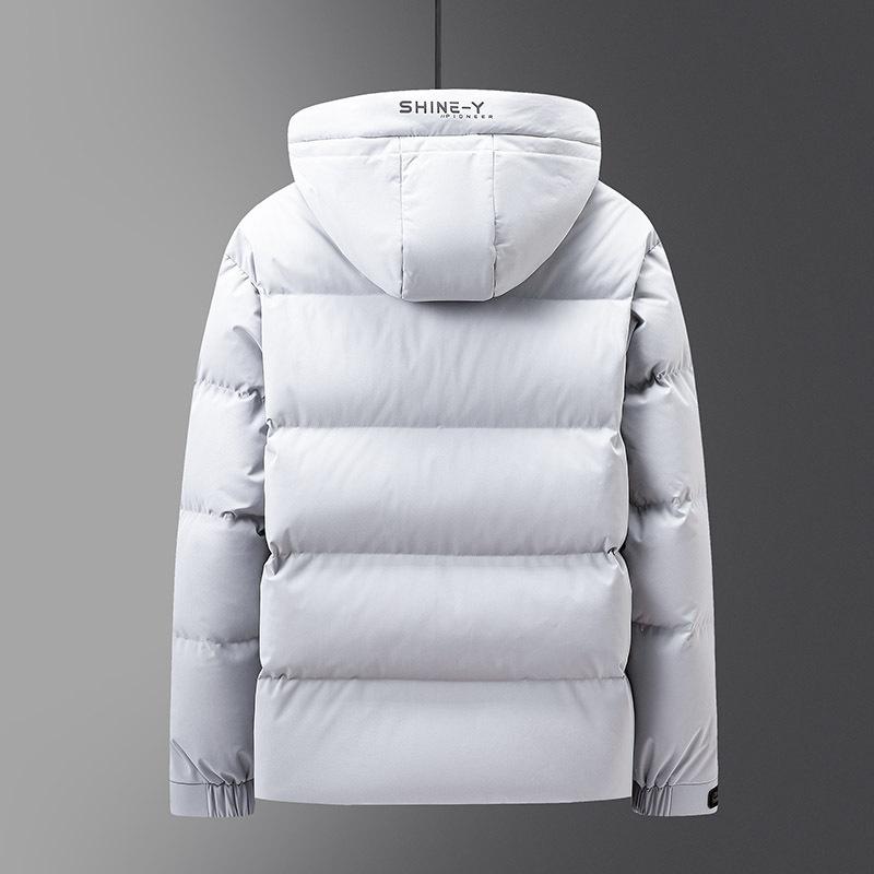 Winter New White Duck Down Hooded Down Jacket Men's Thickened Youth Trendy Short Down Jacket Cold-proof Down Jacket