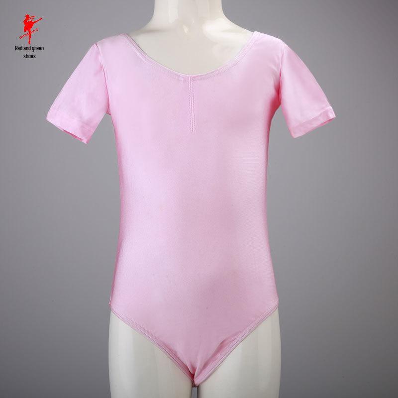 

Красные танцевальные туфли Спандекс Комбинезон для фигурного катания Женский с длинным рукавом Юбка или с коротким рукавом Наряд для танцевальной практики 150 (Children)