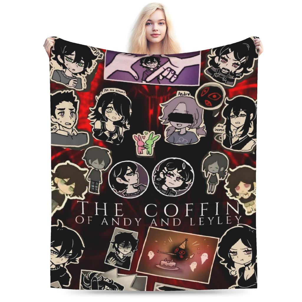 Der Sarg von Andy und Leyley Spiele Decken Super Weich Fleece Gemütlich Geschenke Überwurf Decke Bettbezug