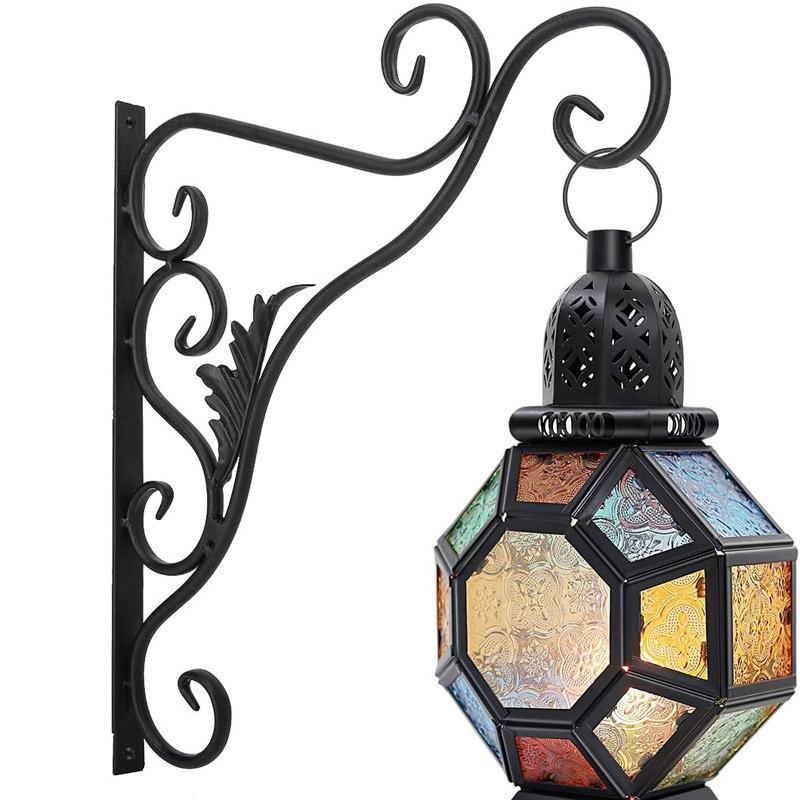 Hanging Plant Hanger Outdoor Metal Hanging Brackets Fence Wall Hooks for Flower Baskets Bird Feeders Lanterns Wind Chimes