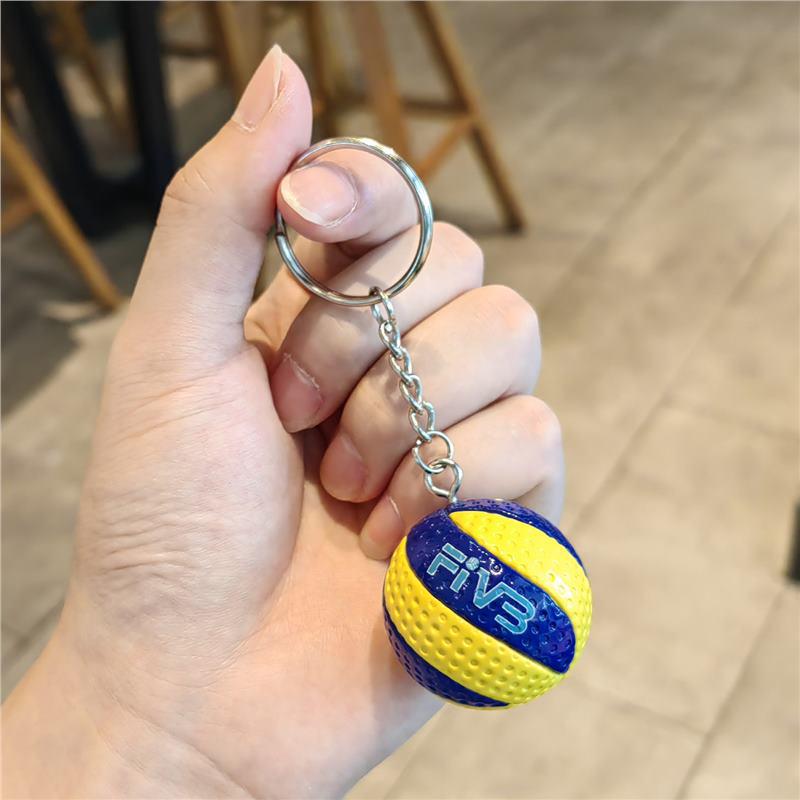 Exquisite Volleyball Keychain: Sporty Pendant for Men, Women, Backpack Ornament, Souvenir Gift