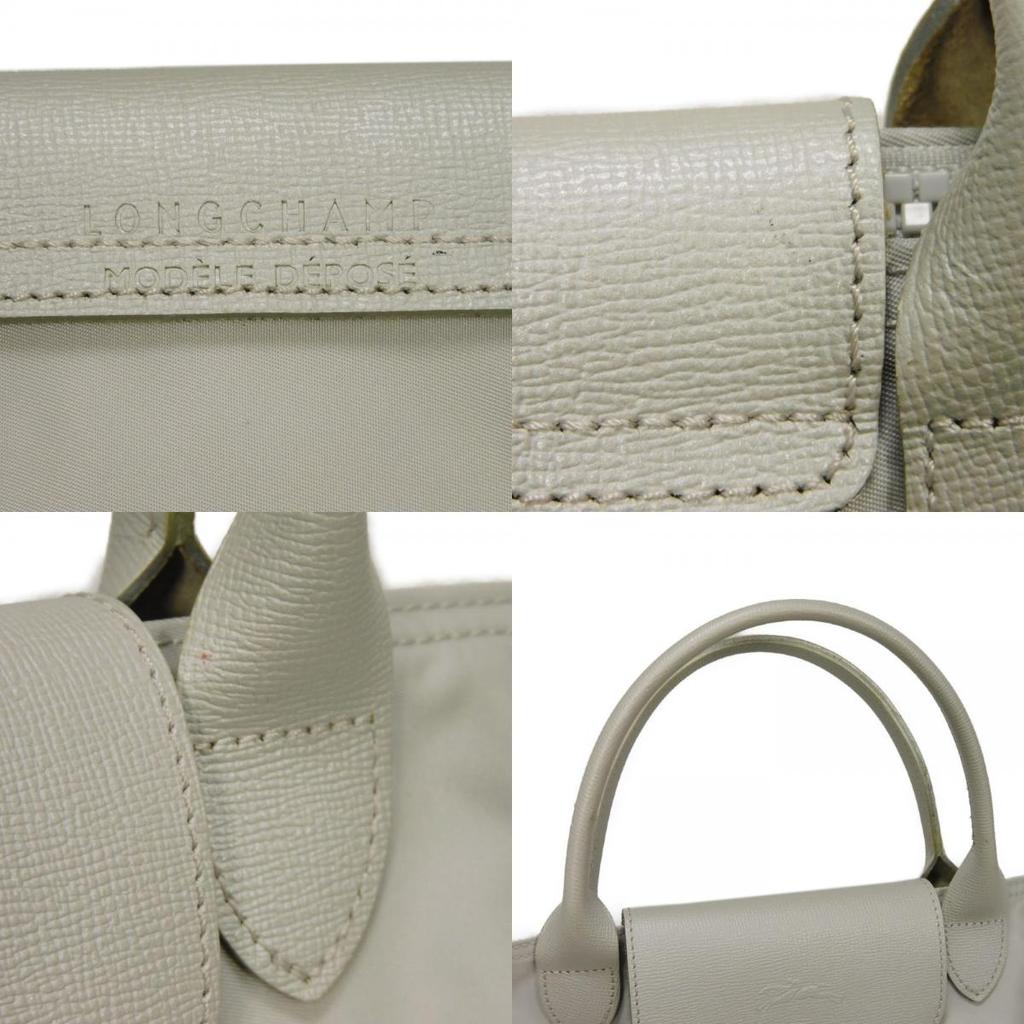 Gebrauchte Le Pliage Neo S (12768) L1512578023 7922 Logo Geprägte 2-Wege Schultertasche Schlauch Nylon Hellgrau Damen aus Japan