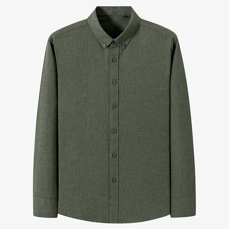 Solid Color Men's Long Sleeve Business Shirt