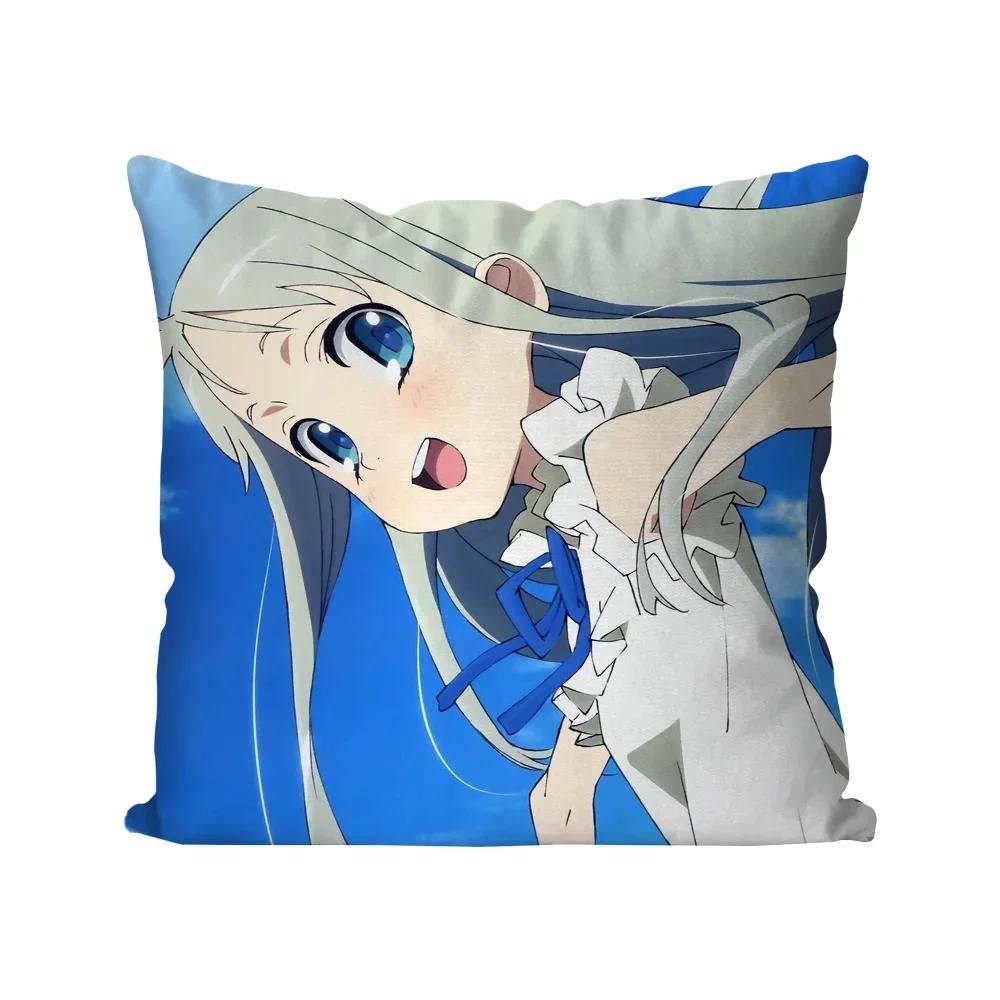 Honma Meiko Animation Secret Base Pillow Case Square Pillow Bedroom Sofa Leisure ComfortCar Living Room Home Decoration 40X40