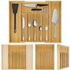 Expandable Drawer Organizer - Wellhaus - Bamboo Expandable Drawer Organizer - Natural Bamboo