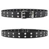 110cm Unisex Men Belts For Women High Quality Double Hole Star Eyelet Hip Hop Rock Subculture Belt Punch Free Size