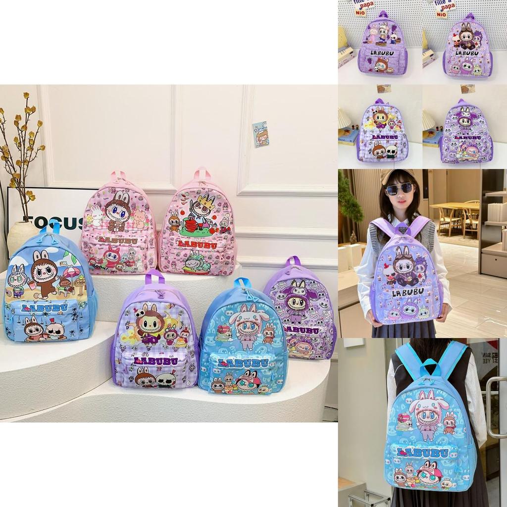 Adorable Bubble Mart Labubu Children Backpack Lightweight Nylon For School And Outdoor Fun