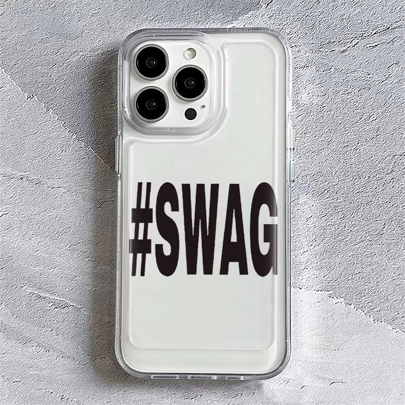 Black And White Swag Phone Case For IPhone 17 17Air 11 12 13 14 15 16 17 Pro Max 16 Plus Cover Funda Bumber Coque