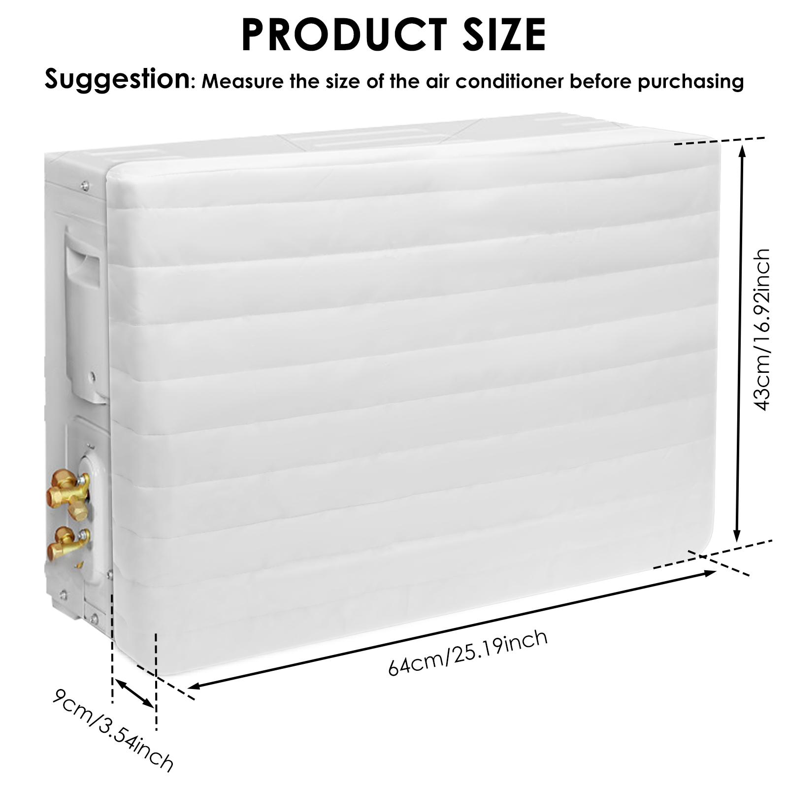 

Чехол для внутреннего блока кондиционера с регулируемой кулиской, пылезащитный, для оконного кондиционера, защитный чехол для основного блока кондиционера S/M Новый White