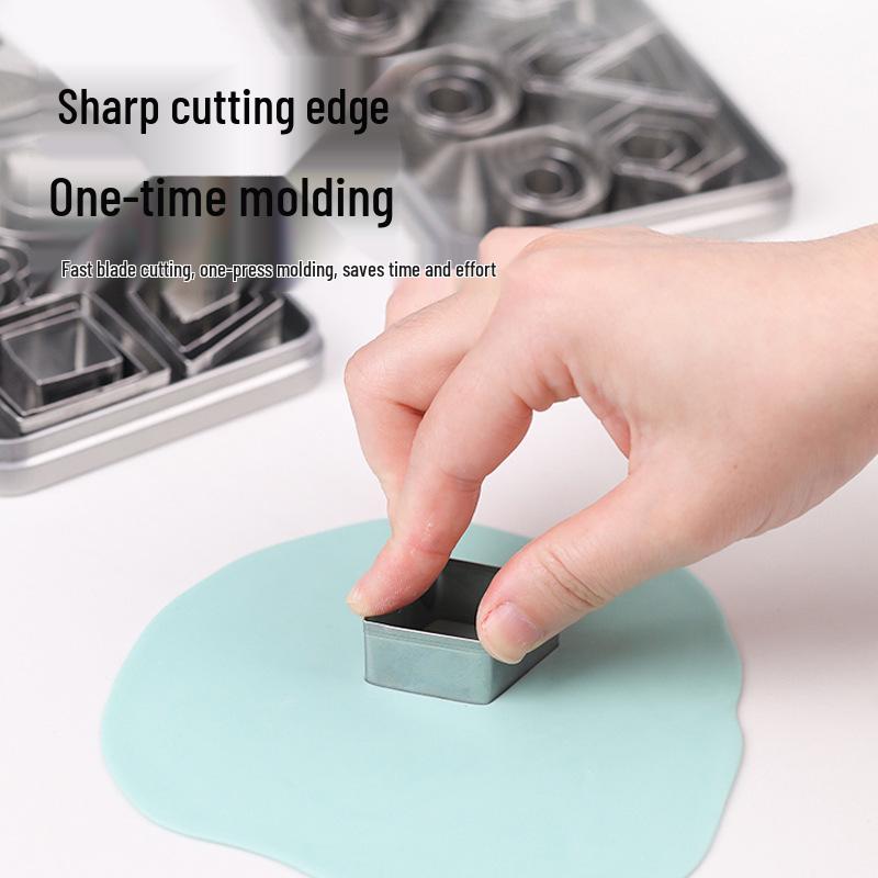 30-Piece Mini Stainless Steel Cookie and Fondant Cutters In Tin Box