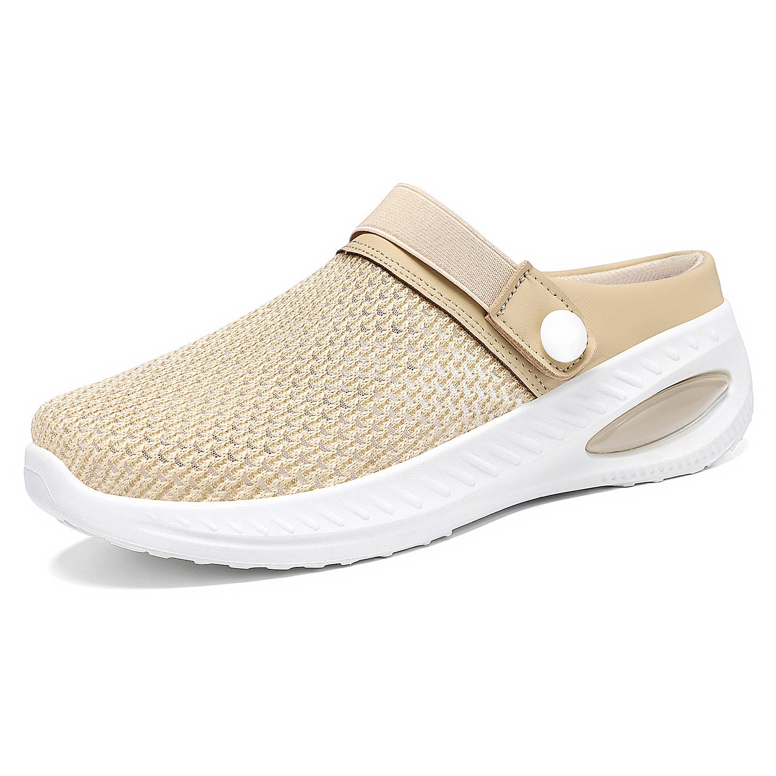 Women s Breathable Soft Sole Slip-on Casual Half Slippers - Closed Toe, Non-Tiring, Cross-border Design. 37