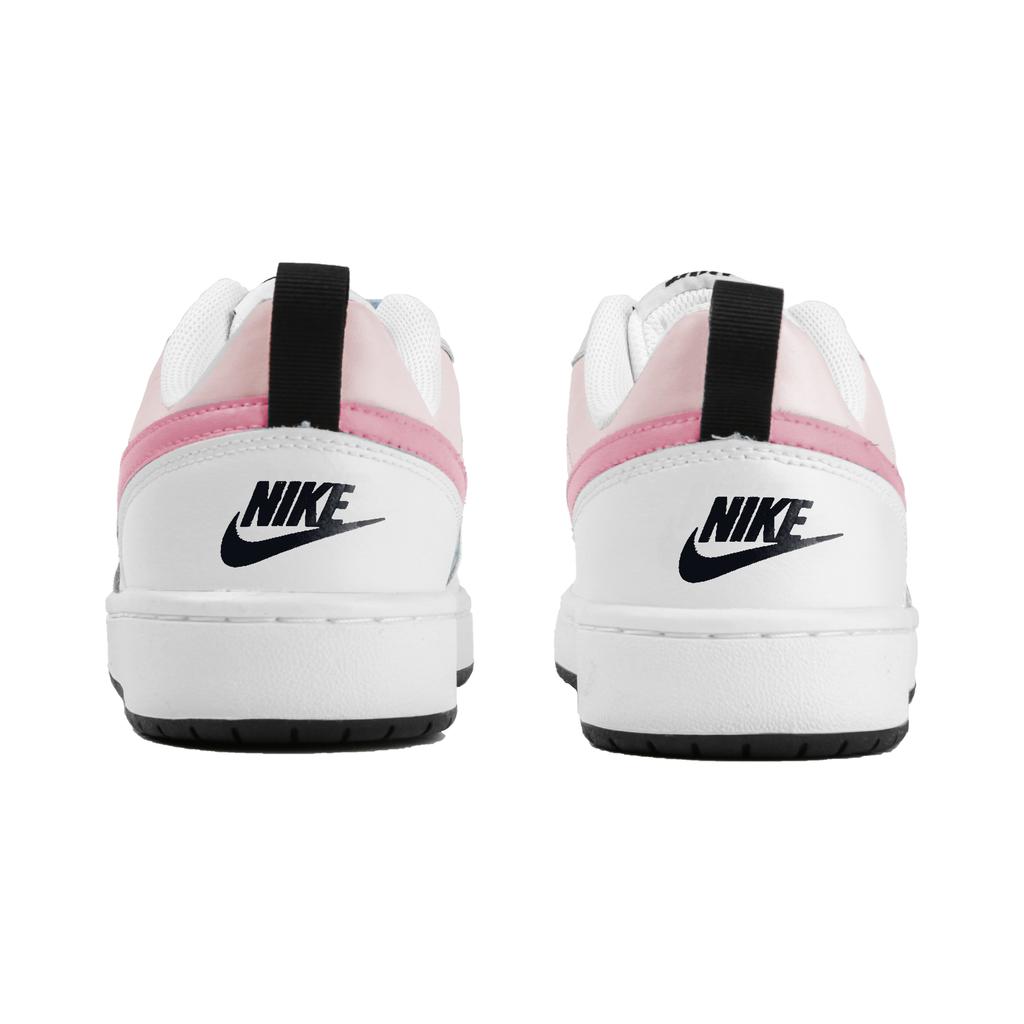Nike Court Borough Low 2 Low top Skateboard Shoes GS White Pink BQ5448-104(Team4-)