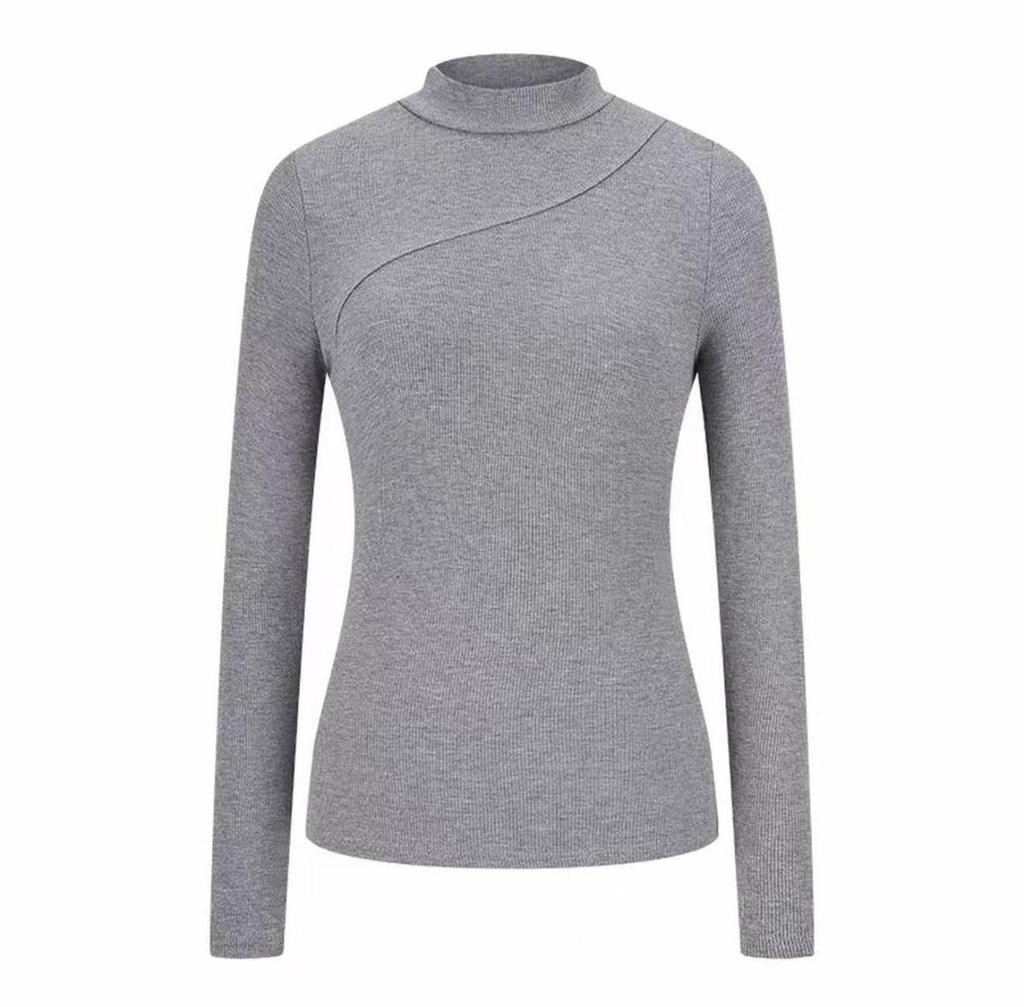 Women's Fleece-Lined Velvet Half-High Collar Shirt | Stylish, Warm Autumn/Winter Base Layer Top 2025