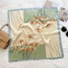 Korean version of solid color big red small square scarf women's plain color spring and autumn warm silk scarf versatile professional scarf decorative