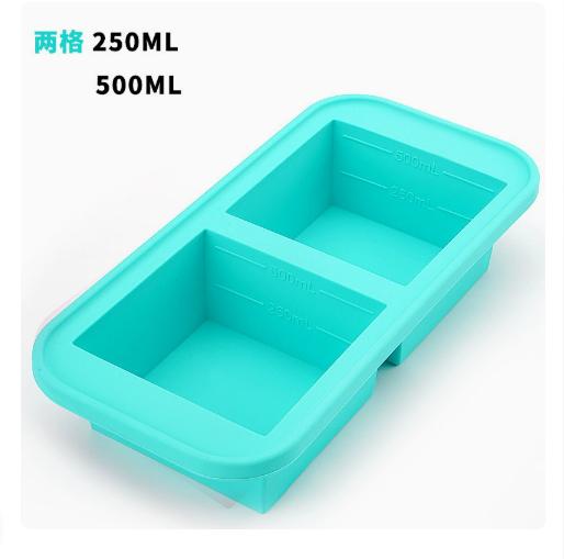 Silicone Ice 2-Compartment Tray for Cocktails and DIY - Blue