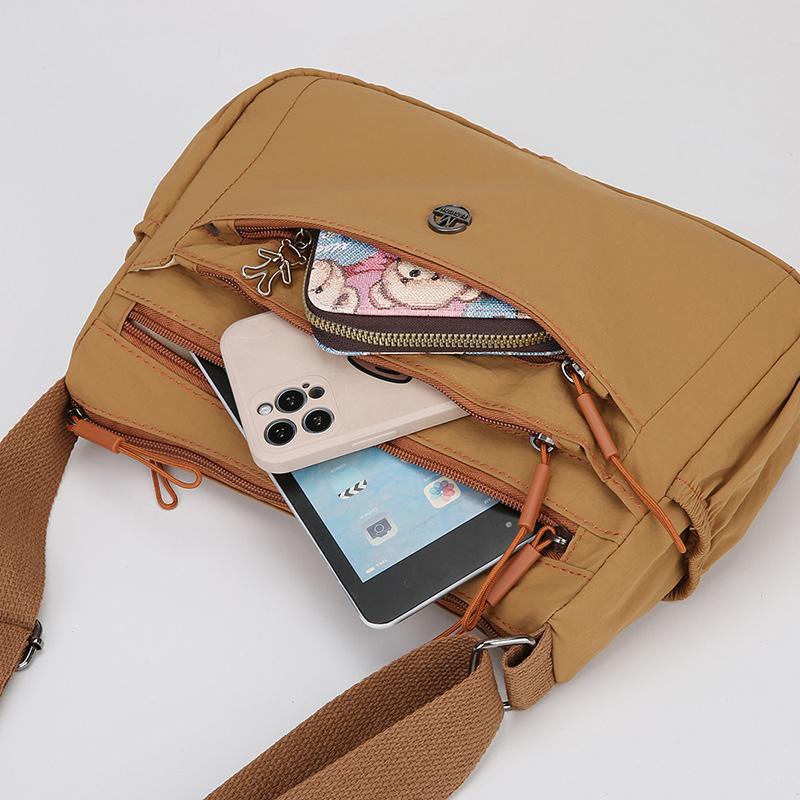 Large Capacity Lightweight Crossbody Bag Oxford Cloth Casual Women's Oulder Bag Multi-layer Mom Bag Waterproof