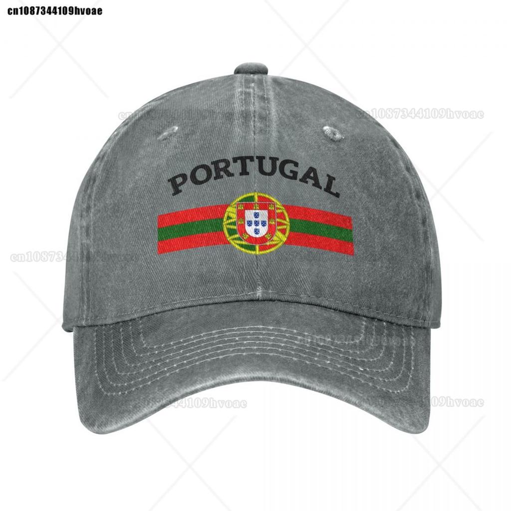 Portugal Soccer Team Flag Portuguese Shield Crest Baseball Cap Vintage Distressed Denim Snapback Hat for Caps Hat