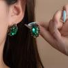 Fashion Versatile Earrings Vintage Court Princess Style Luxury Diamond Earrings Crystal Gemstone Stud Earrings Women