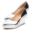 wedges heel shoes for women pointed toe slip on platform ladies high heel dress pumps work party dacning wedding shoes