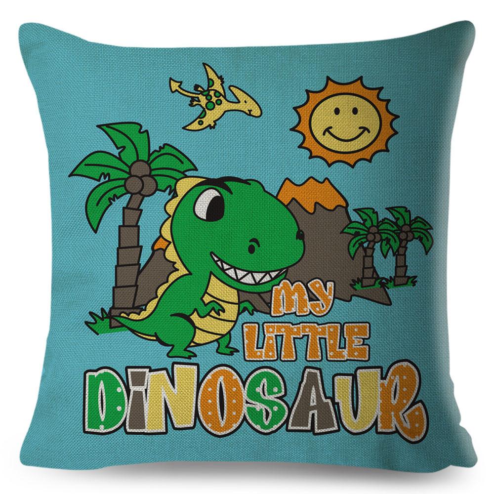 Colorful Cute Cartoon Pet Dog Cat Cushion Cover for Children Room Sofa Decor Animal Dinosaur Giraffe Pillow Case Pillowcase
