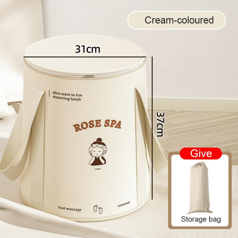 1Pc Foldable Foot Bath Wash Basin Deep Bucket for Lower Leg Household Foot Soak Portable Adult Foot Bag for Dormitory Use