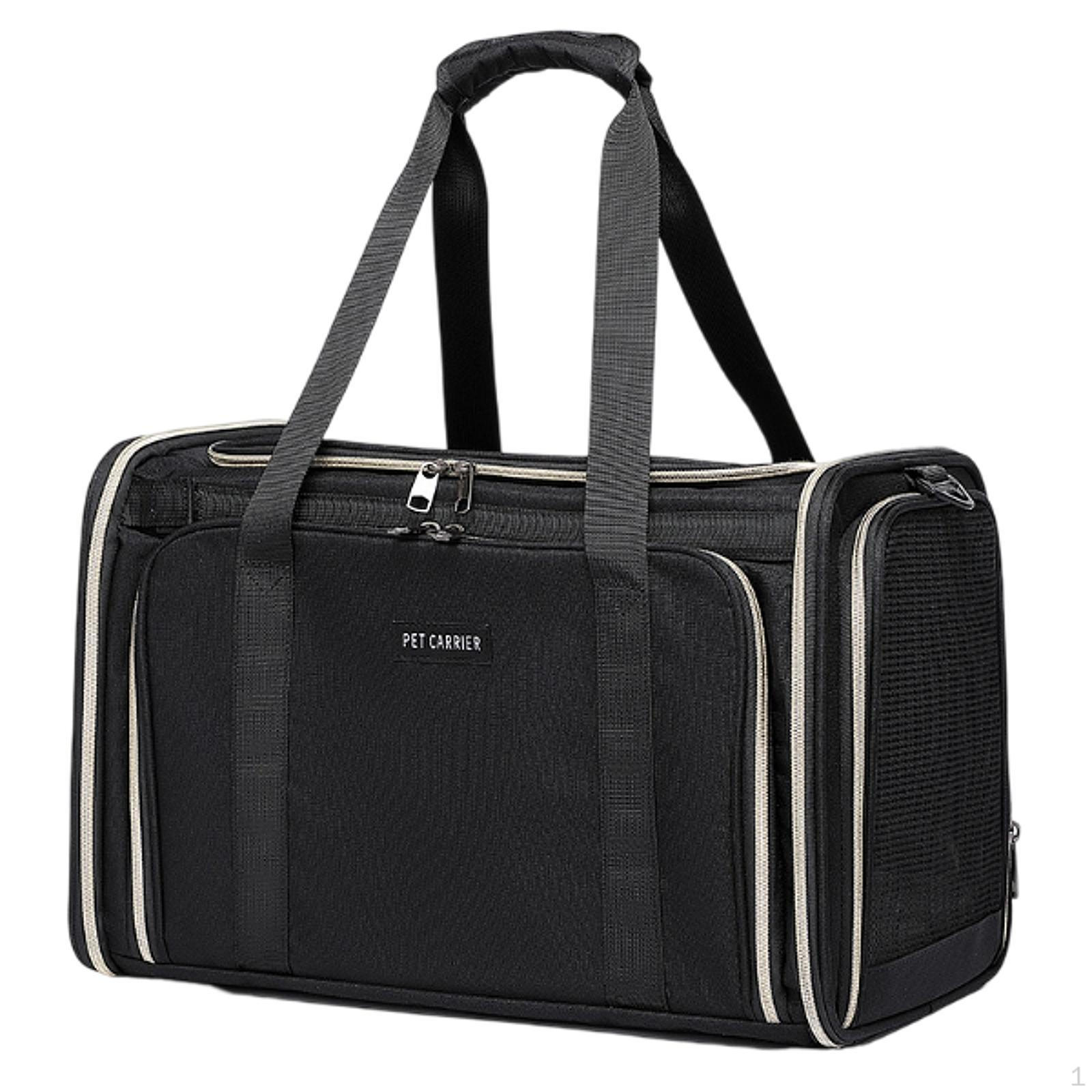 

Cat Carrier Bag for Travel with Expandable Design And Zipper Closure чёрный