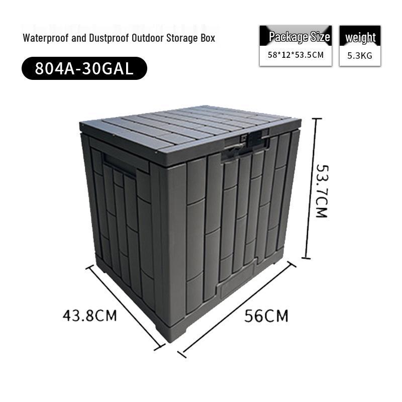 Large Outdoor Waterproof Storage Box with Sun Protection for Garden, Balcony, or Courtyard