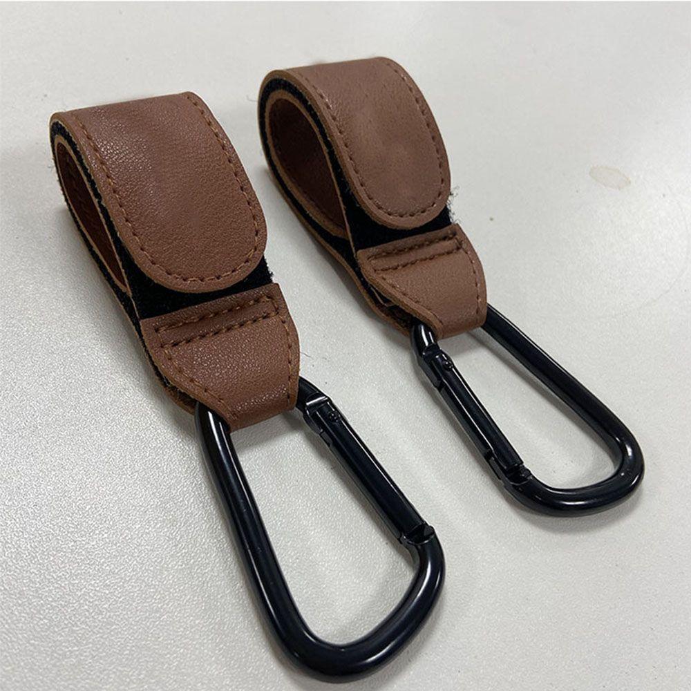 PU Leather Hanging Bags Cart Organizer Baby Bag Stroller Hook Pram Hook Stroller Hooks Clips