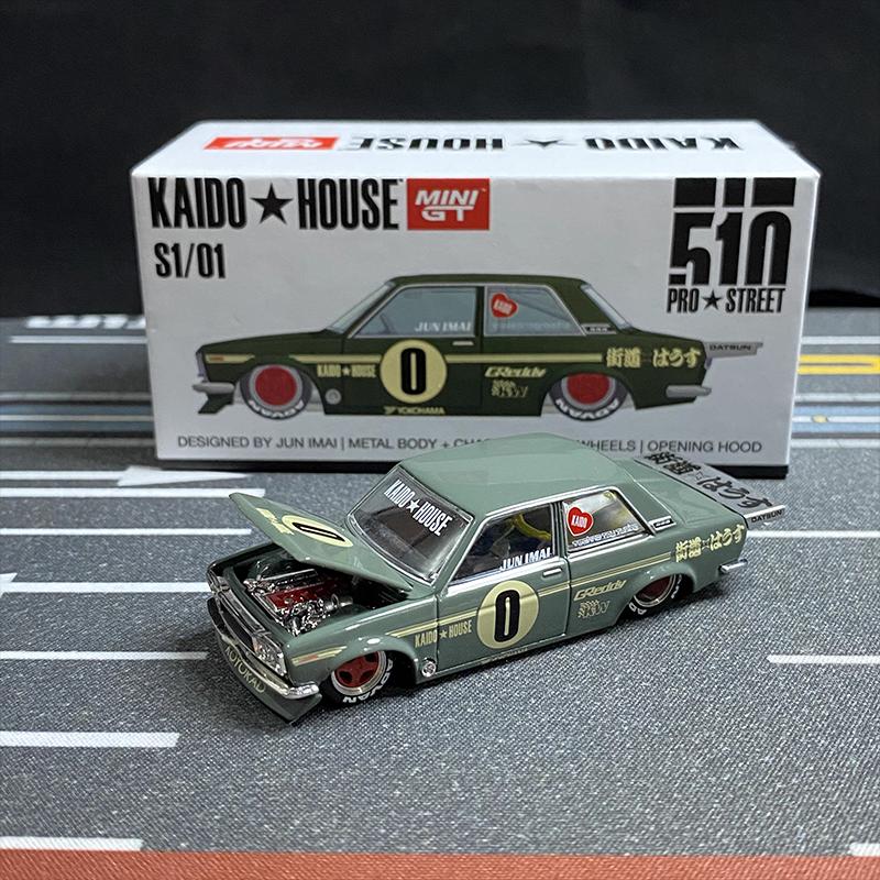 

В наличии Tsm Mini Gt Kaido House 1:64 Dartsun 510 Симуляция Сплав Миниатюрная Литая Модель Автомобиля На Заказ Детская Игрушка Подарок зелёный