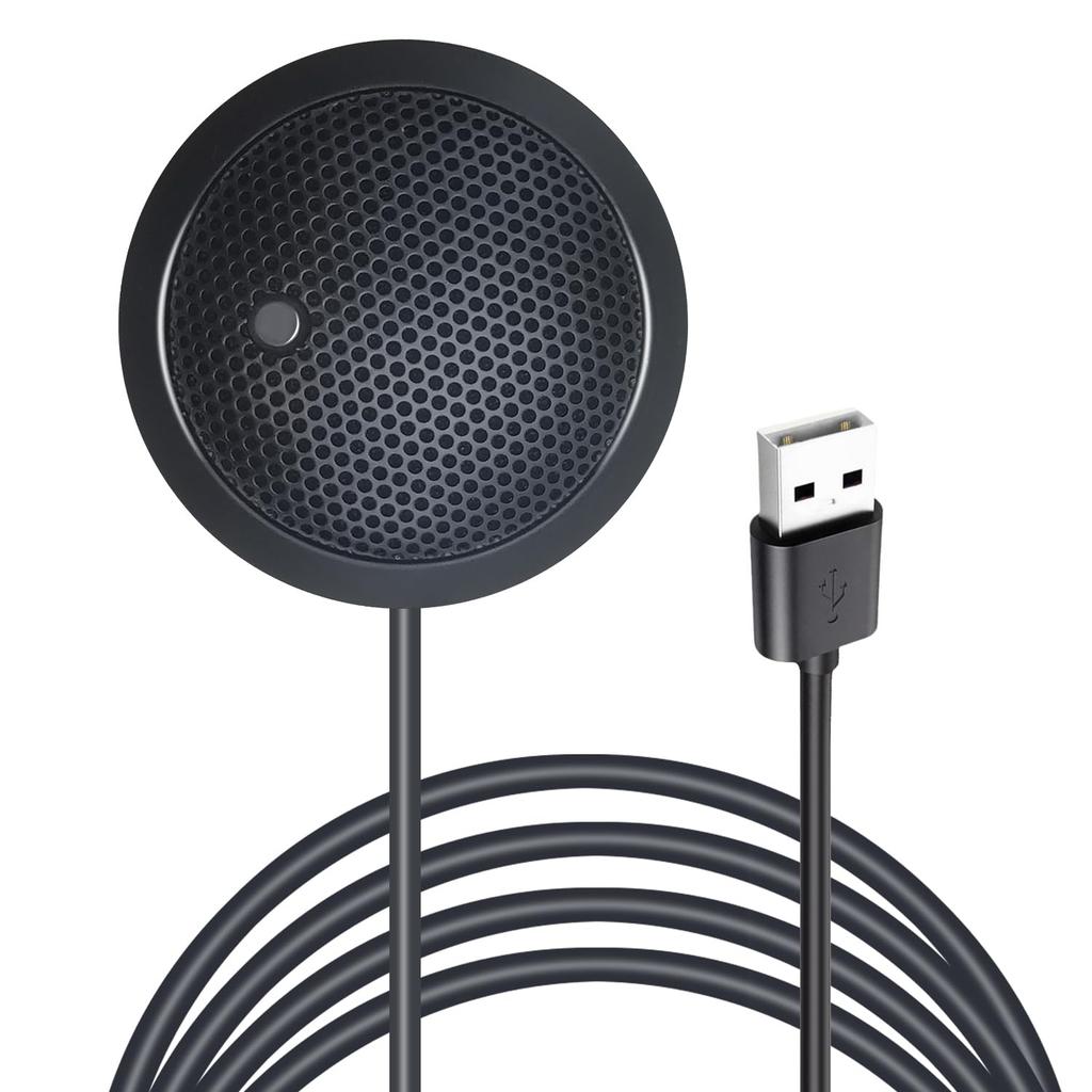Fyvadio USB USB Conference Microphone with Mute Plug Play Omnidirectional Condenser Microphone for PCs and for Online and Recorded Videos a