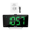 Digital Alarm Clock Radio with Dual Alarm Dimmer 9-inch LED Display FM Radio Sleep Timer Adjustable