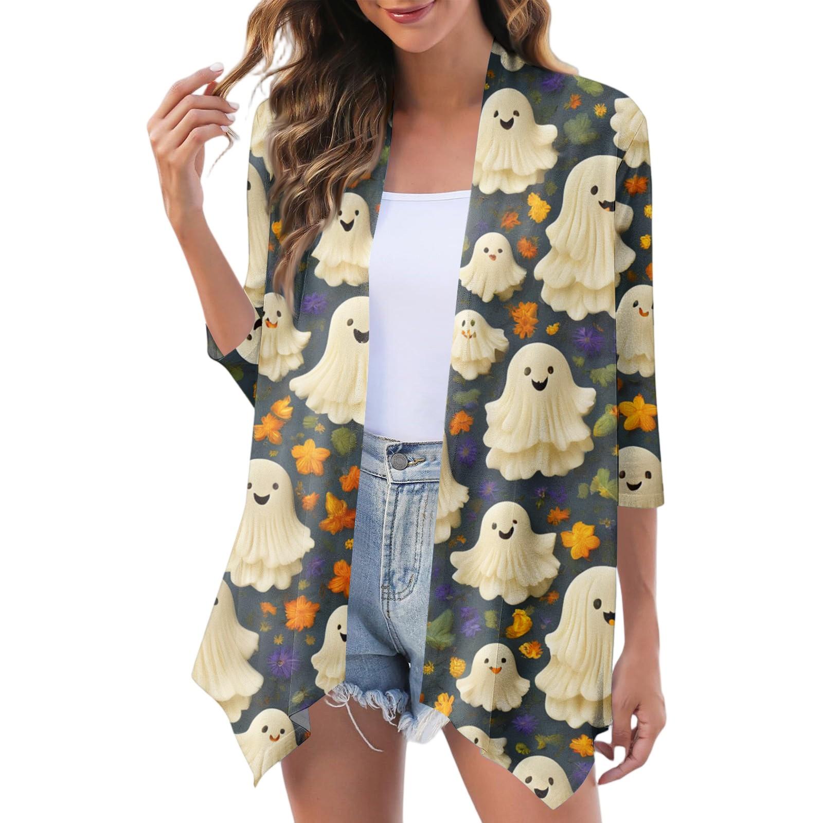 

Женский модный повседневный уютный кардиган-жакет на Хэллоуин M