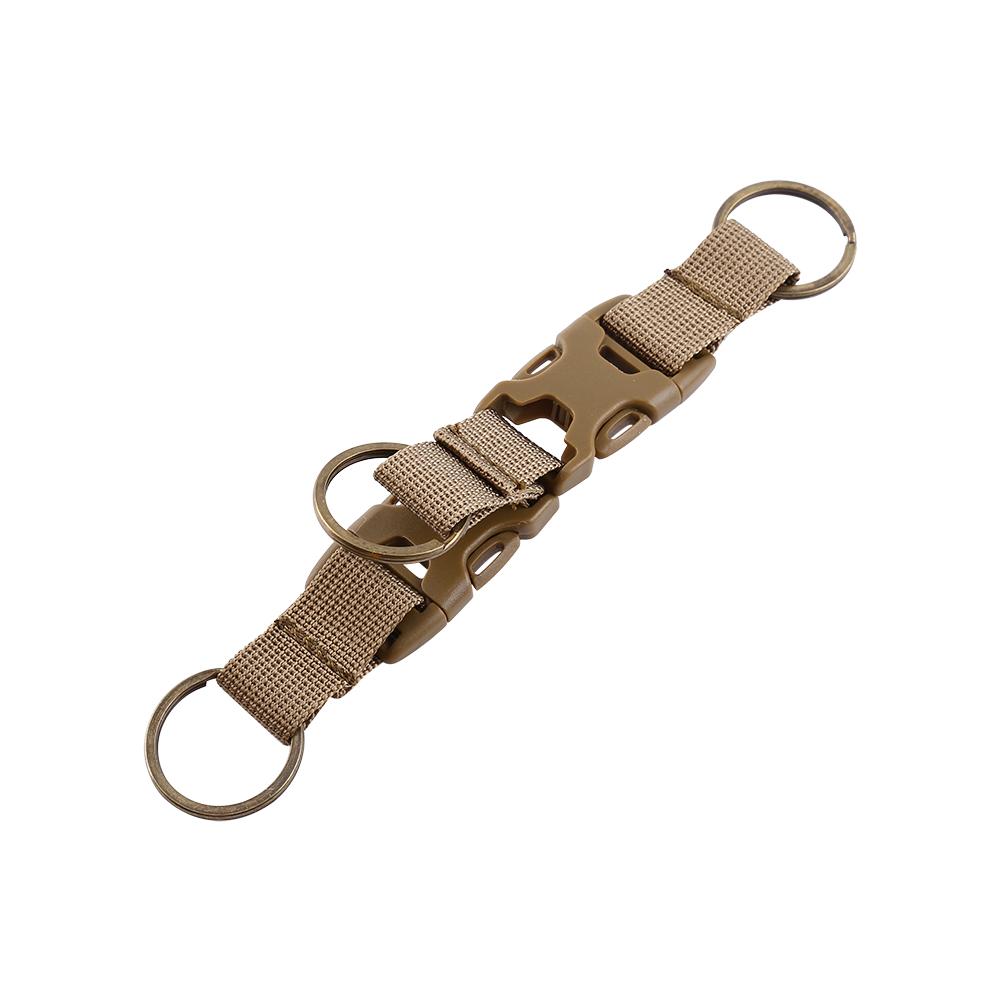 Nylon Belt Keychain Key Holder Quick Relse Buckle Key   (black)