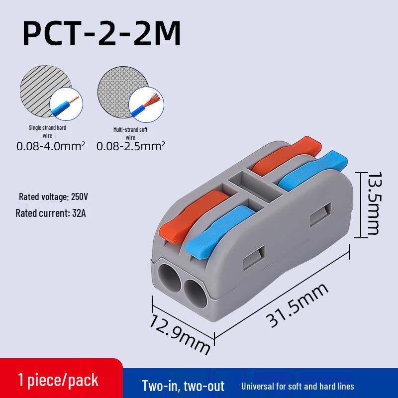 Bornier Mini Type PCT-2-2M/3M: Entrée-Sortie Double/Triple, DF-42/62: Double Entrée, Quadruple/Sextuple Sortie